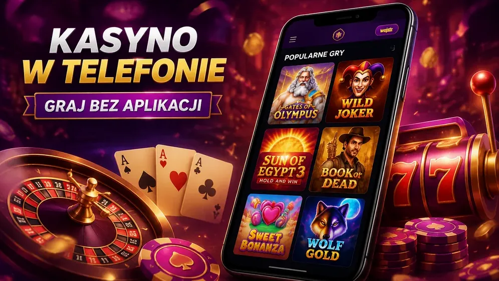 smartfon z otwartą stroną kasyna mobilnego